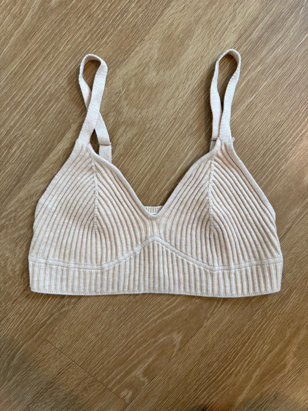 Target Wild Fable Cream Ribbed Bralette